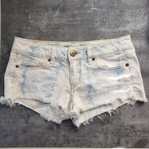 AMERICAN EAGLE BEACH ACID WASH SHORTS SIZE 2
